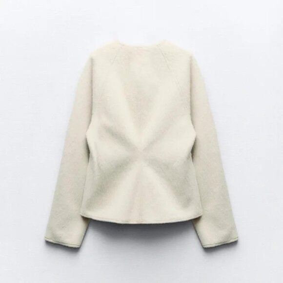 ZARA BELTED SOFT CARDIGAN SWEATER JACKET (XS) - Picture 3 of 9